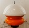 Space Age Tischlampe in Orange & Weiß von Lume 10