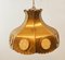 Brutalist Brass Pendant with Amber Oglo 6