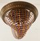 Amber Crystal and Lilac Burnished Brass Ceiling Light 15