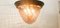 Bernsteinfarbene Deckenlampe aus Kristallglas und Lila Messing 21