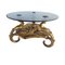 Golden Cherub Table with Smoked Glass and Bronze Ornaments 3
