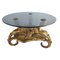 Golden Cherub Table with Smoked Glass and Bronze Ornaments 4