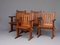 Oregon Pine Armchairs, 1930s, Set of 4 20