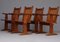 Oregon Armlehnstühle aus Pinienholz, 1930er, 4er Set 18