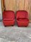 Mid-Century Red Velvet Armchairs, 1960s, Set of 2, Image 1