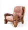 Brutalist Lounge Chair in Oak, 1980s, Image 1