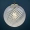 Large Vintage Swirl Murano Glass Pendant Lamp, Italy, 1970s 8