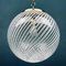 Large Vintage Swirl Murano Glass Pendant Lamp, Italy, 1970s 1