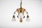 Brass Holophane Residence Reflector Chandelier, Image 17