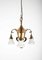 Brass Holophane Residence Reflector Chandelier 18