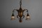 Brass Holophane Residence Reflector Chandelier 3