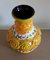 Vintage German Yellow Brown and Beige Ceramic Vase from Übelacker Ceramics, 1970s 3
