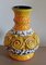 Vintage German Yellow Brown and Beige Ceramic Vase from Übelacker Ceramics, 1970s 2