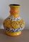 Vintage German Yellow Brown and Beige Ceramic Vase from Übelacker Ceramics, 1970s 1