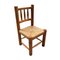 Chaises Brutalistes Antiques en Bois, Espagne, Set de 4 11