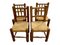 Antique Spanish Brutalist Wood Chairs, Set of 4 20