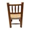 Chaises Brutalistes Antiques en Bois, Espagne, Set de 4 9