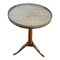 Antique Louis XVI Round Table with Carrara Marble Top & Brass Details 1
