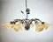 Floral 8-Lamp Glass Chandelier from Massive 1