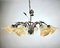 Floral 8-Lamp Glass Chandelier from Massive, Image 1