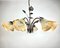 Floral 8-Lamp Glass Chandelier from Massive 4