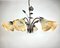 Floral 8-Lamp Glass Chandelier from Massive, Image 4