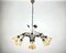 Floral 8-Lamp Glass Chandelier from Massive, Image 3