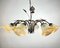 Floral 8-Lamp Glass Chandelier from Massive, Image 2