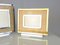 Chrome-Plated Picture Frames in Gilt Metal, Glass and Vienna Straw, 1970s, Set of 2 5