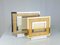 Chrome-Plated Picture Frames in Gilt Metal, Glass and Vienna Straw, 1970s, Set of 2 7