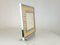 Chrome-Plated Picture Frames in Gilt Metal, Glass and Vienna Straw, 1970s, Set of 2 8