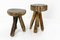 Brutalist French Stools, 1960s, Set of 2, Image 2