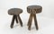 Brutalist French Stools, 1960s, Set of 2 4