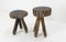 Brutalist French Stools, 1960s, Set of 2, Image 4