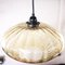 Vintage Yellow Tinted Onion Shaped Glass Pendant Lamp, 1970s 5