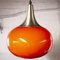 Vintage Orange Glass Pendant Lamp by Holmegaard, 1970s 4