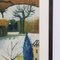 Raymond Debiève, Tramonto invernale in Provenza, anni '70, olio su carta, con cornice, Immagine 15
