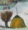 Raymond Debiève, Tramonto invernale in Provenza, anni '70, olio su carta, con cornice, Immagine 21