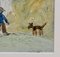 Raymond Debiève, Tramonto invernale in Provenza, anni '70, olio su carta, con cornice, Immagine 22
