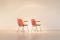 Dutch Red Skai & Chrome Easy Chairs from Gispen, 1960s, Set of 2, Image 10