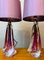 Purple & Clear Crystal Glass Table Lamps from Val Saint Lambert, Set of 2 11
