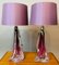 Purple & Clear Crystal Glass Table Lamps from Val Saint Lambert, Set of 2, Image 9