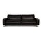 Black Leather Sofa from Rolf Benz Ego 1