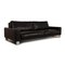 Black Leather Sofa from Rolf Benz Ego 8