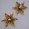 Brass Flowers Wall Lights from Willy Daro, 1970s 10