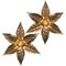 Brass Flowers Wall Lights from Willy Daro, 1970s 11