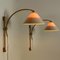 Lampade da parete in legno con paralume naturale di Domus Germany, anni '70, Immagine 5