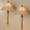 Wooden Wall Lights with Natural Shade by Domus Germany, 1970s 9
