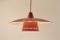 Mid-Century Dutch Red Metal Pendant Lamp from Philips 3