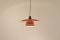 Mid-Century Dutch Red Metal Pendant Lamp from Philips 2